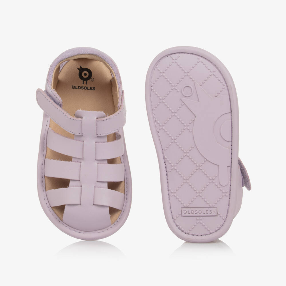 Old Soles-Girls Lavender Leather Strap Sandals | Childrensalon Outlet
