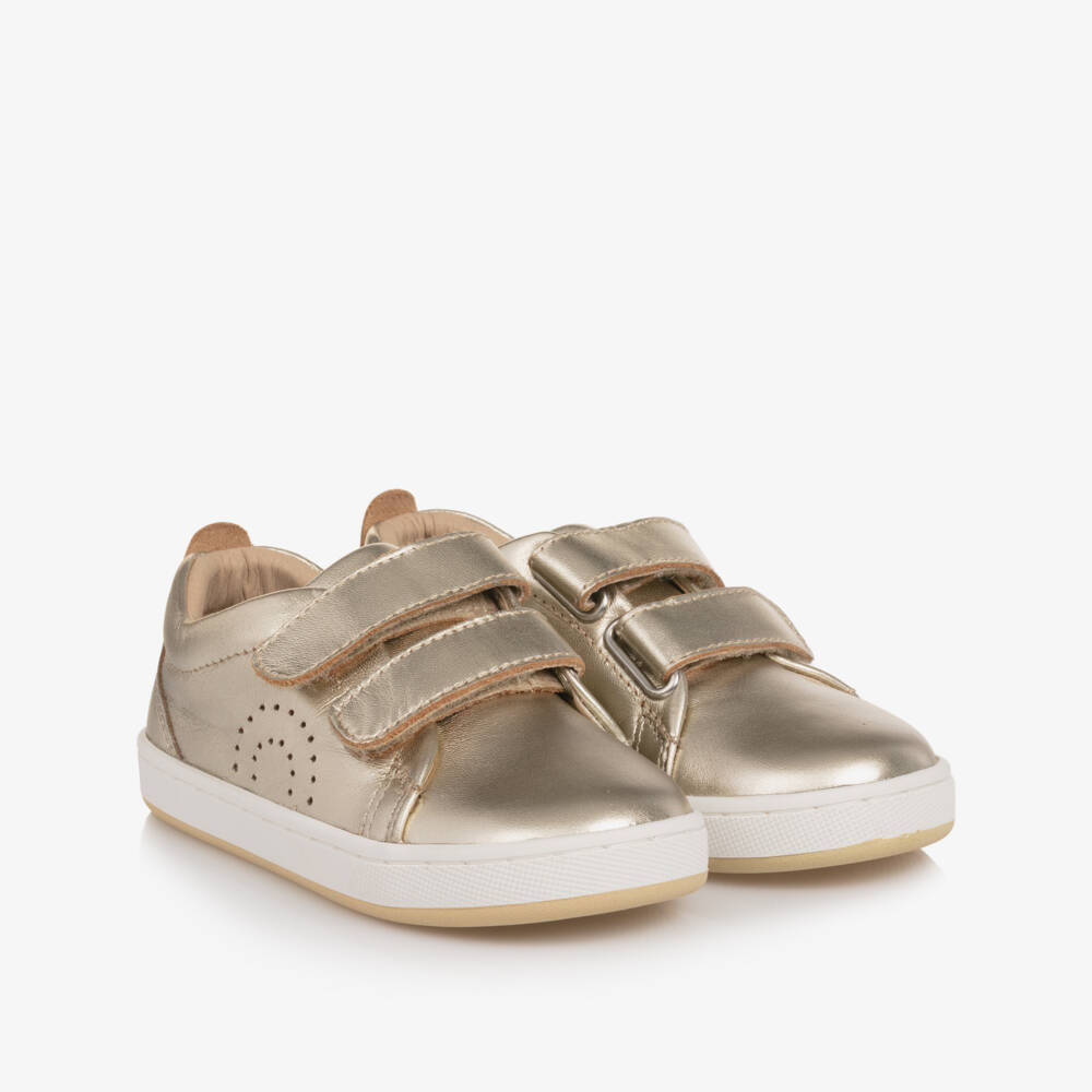 Old Soles-Girls Luxurious Gold Leather Sneakers | Childrensalon Outlet
