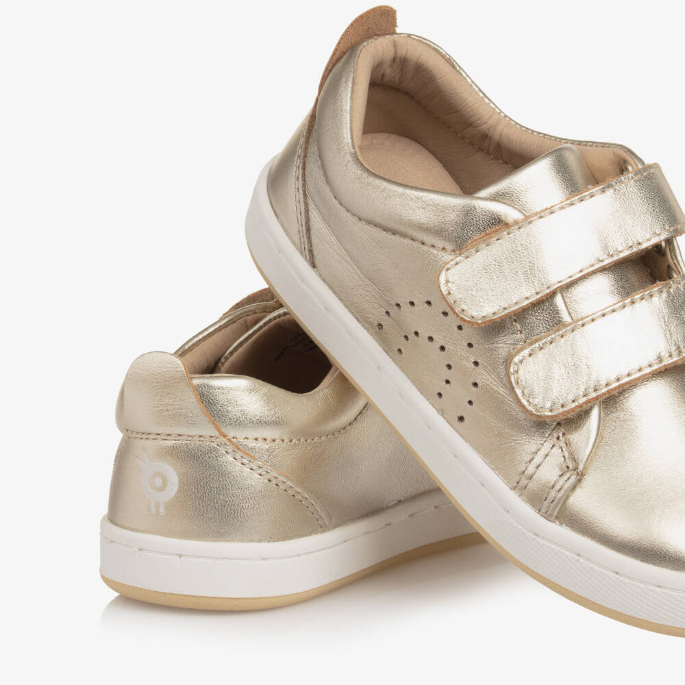 Old Soles-Girls Luxurious Gold Leather Sneakers | Childrensalon Outlet