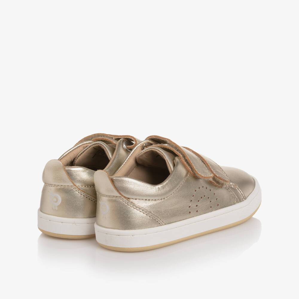 Old Soles-Girls Luxurious Gold Leather Sneakers | Childrensalon Outlet