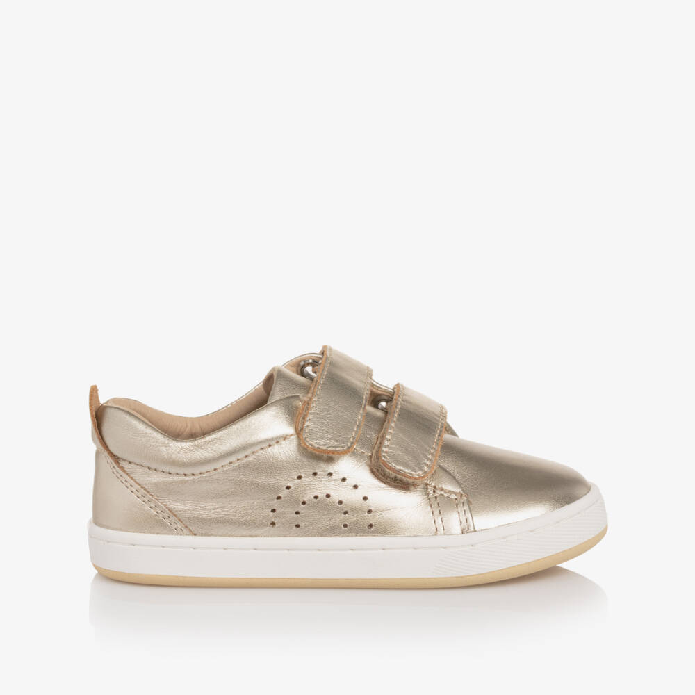 Old Soles-Girls Luxurious Gold Leather Sneakers | Childrensalon Outlet