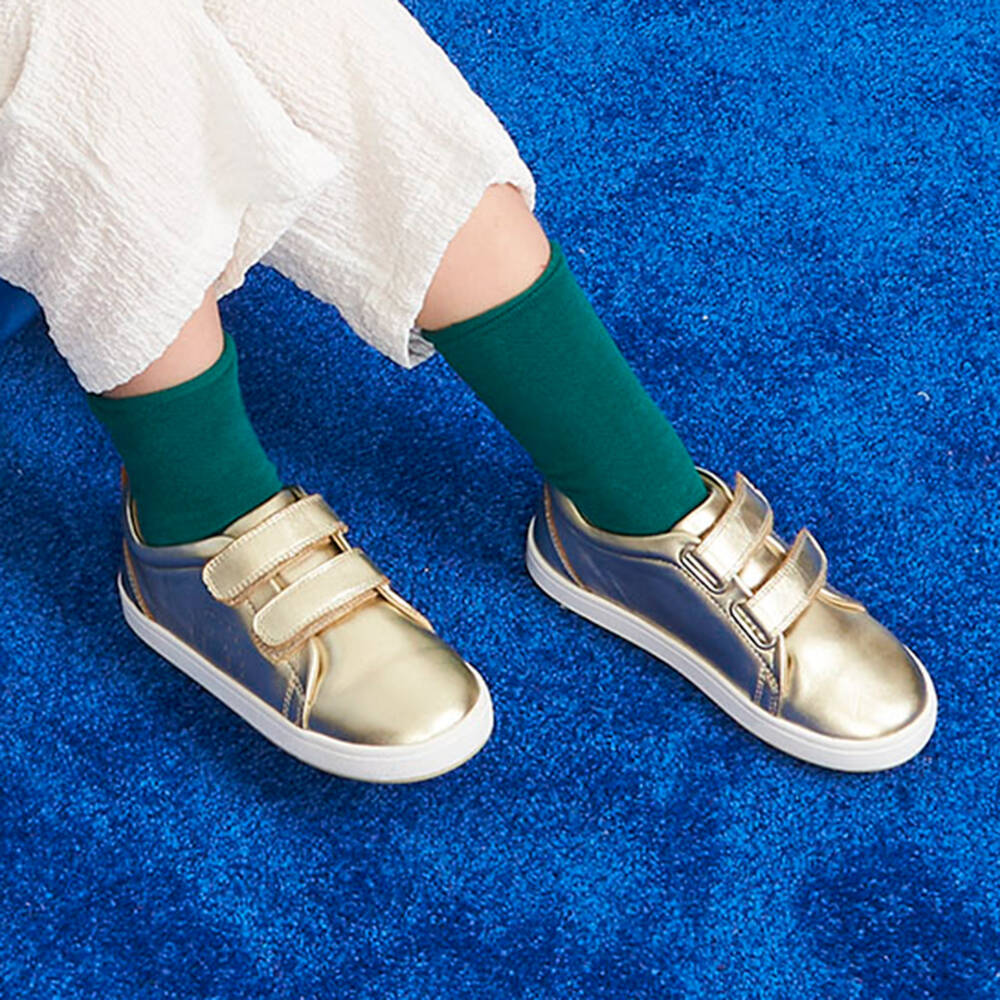 Old Soles-Girls Luxurious Gold Leather Sneakers | Childrensalon Outlet