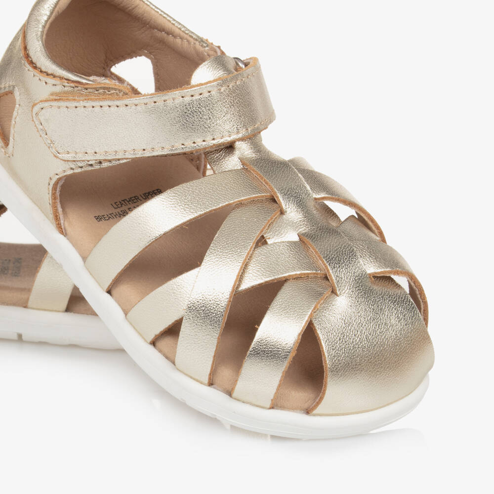 Old Soles-Girls Luxurious Gold Leather Walkers | Childrensalon Outlet