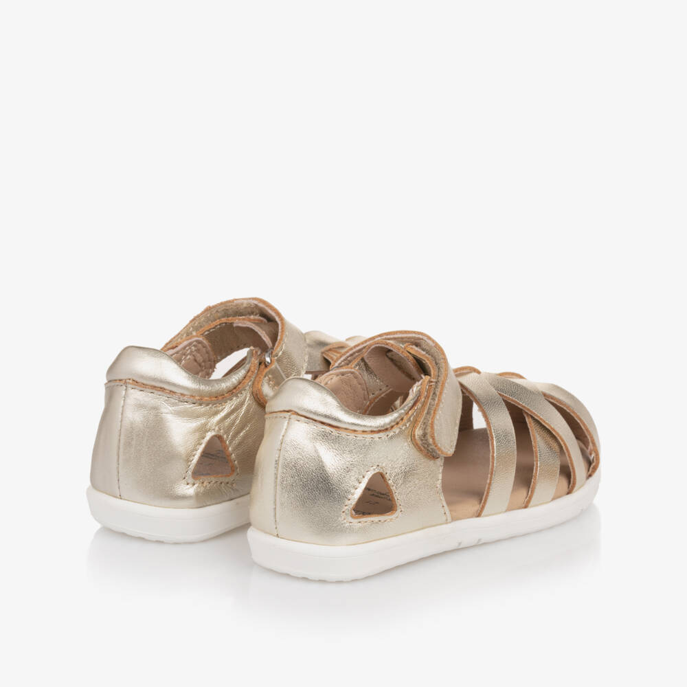 Old Soles-Girls Luxurious Gold Leather Walkers | Childrensalon Outlet