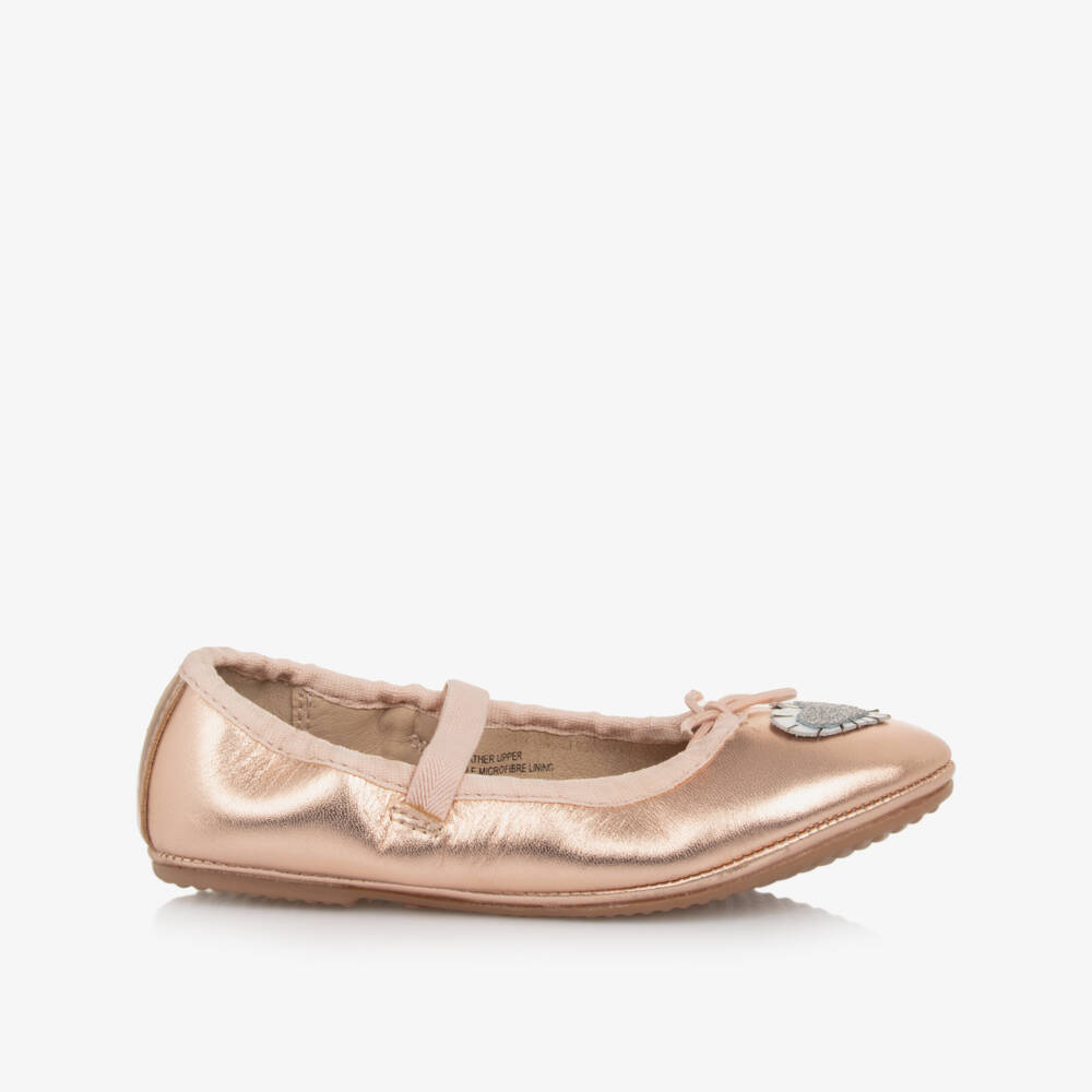Old Soles-Girls Metallic Leather Ballerinas | Childrensalon Outlet