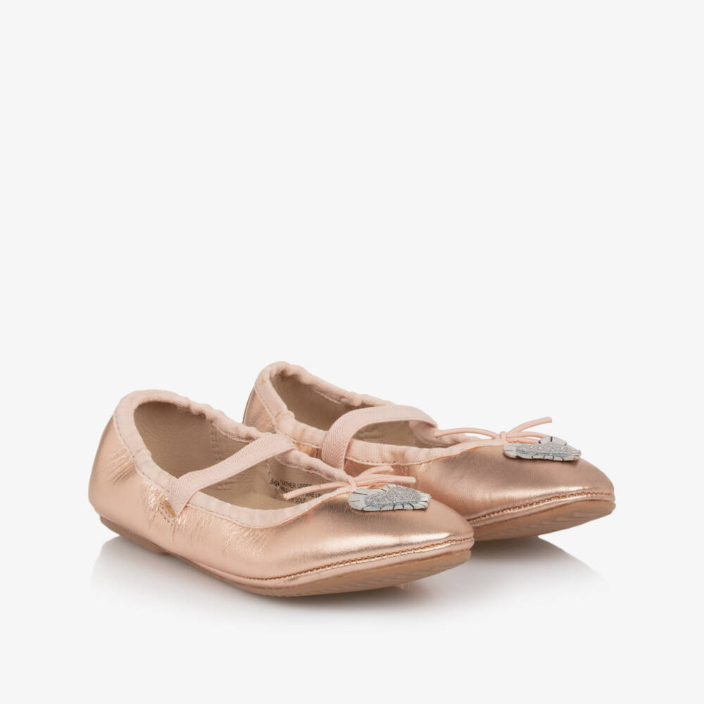 Old Soles-Girls Metallic Leather Ballerinas | Childrensalon Outlet