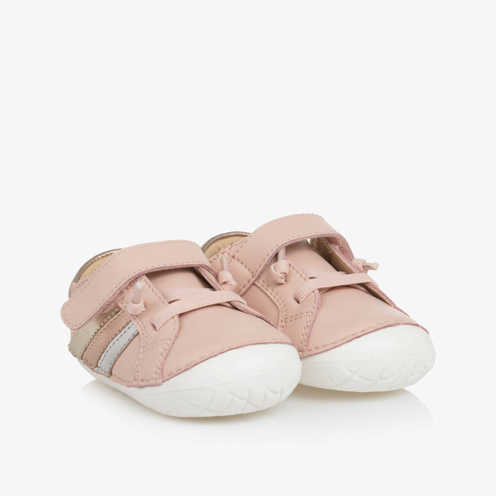 Old Soles-Girls Metallic Pink Leather Shoes | Childrensalon Outlet