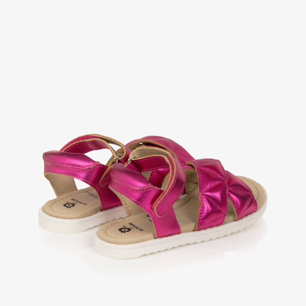 Old Soles-Girls Metallic Pink Leather Velcro Sandals | Childrensalon Outlet