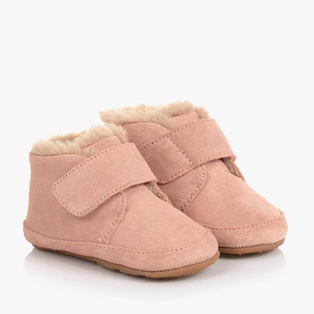 Old Soles - Bottillons rose pâle en cuir bébé | Childrensalon