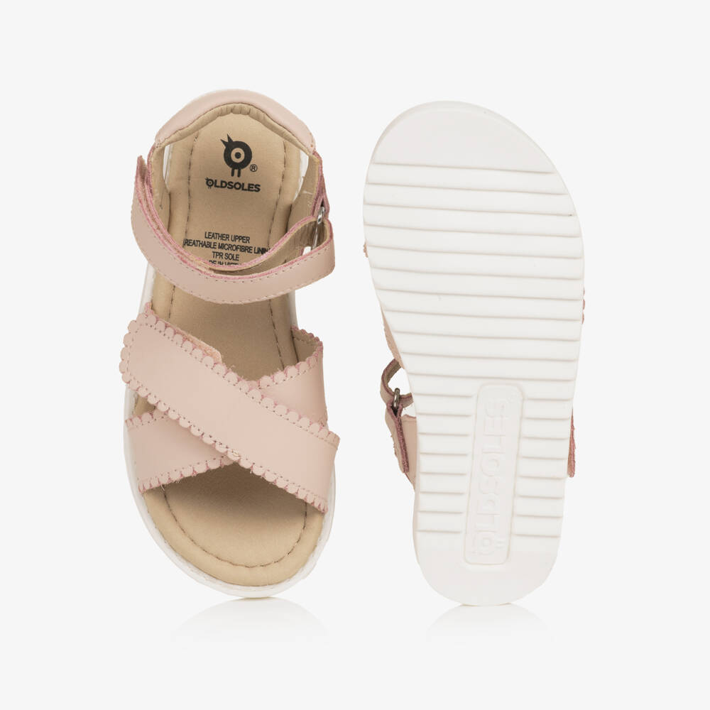 Old Soles-Girls Pale Pink Leather Sandals | Childrensalon Outlet