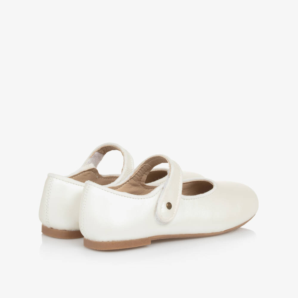Old Soles-Girls Pearl-Toned Leather Bar Shoes | Childrensalon Outlet