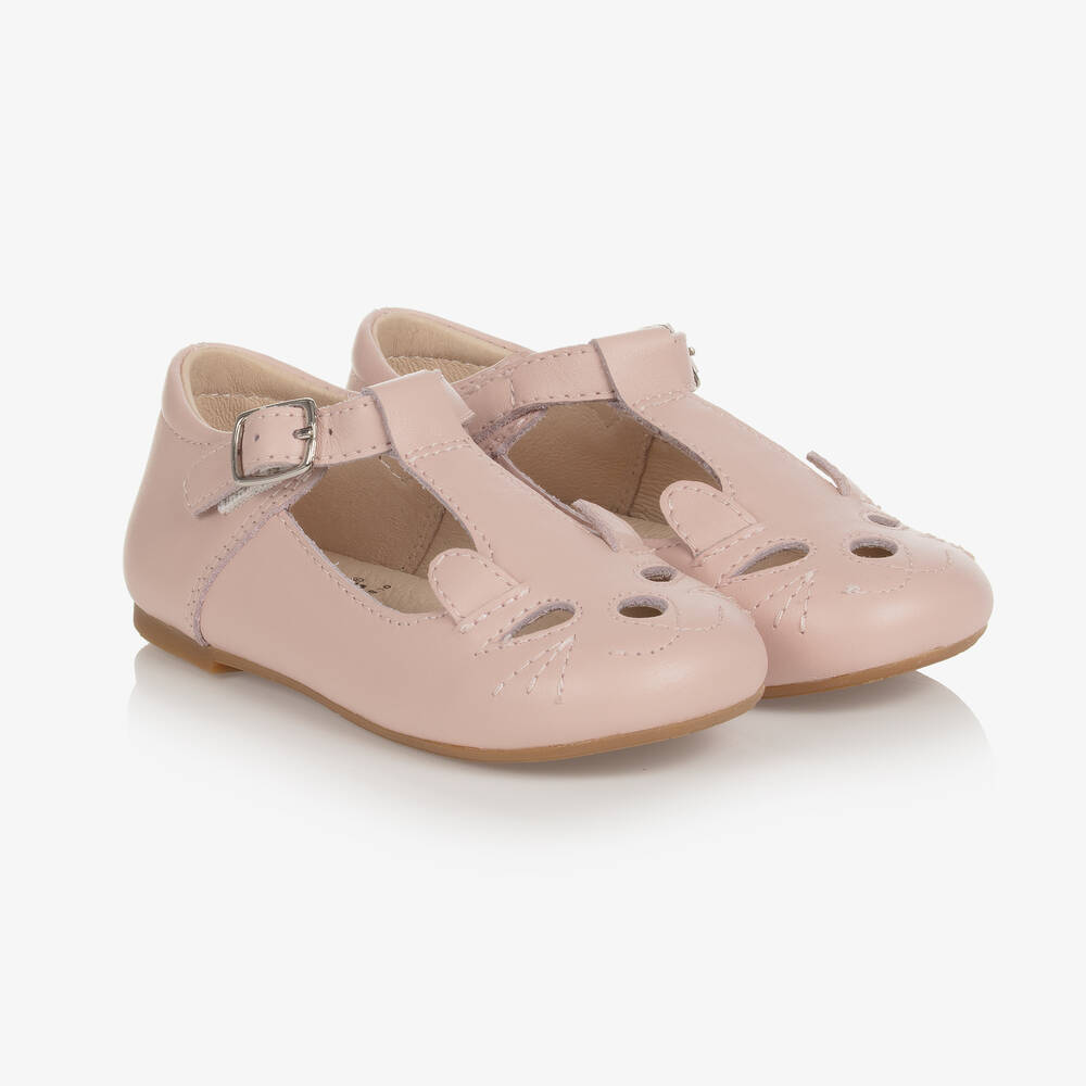 Old Soles - حذاء بسيّر جلد لون زهري للبنات | Childrensalon