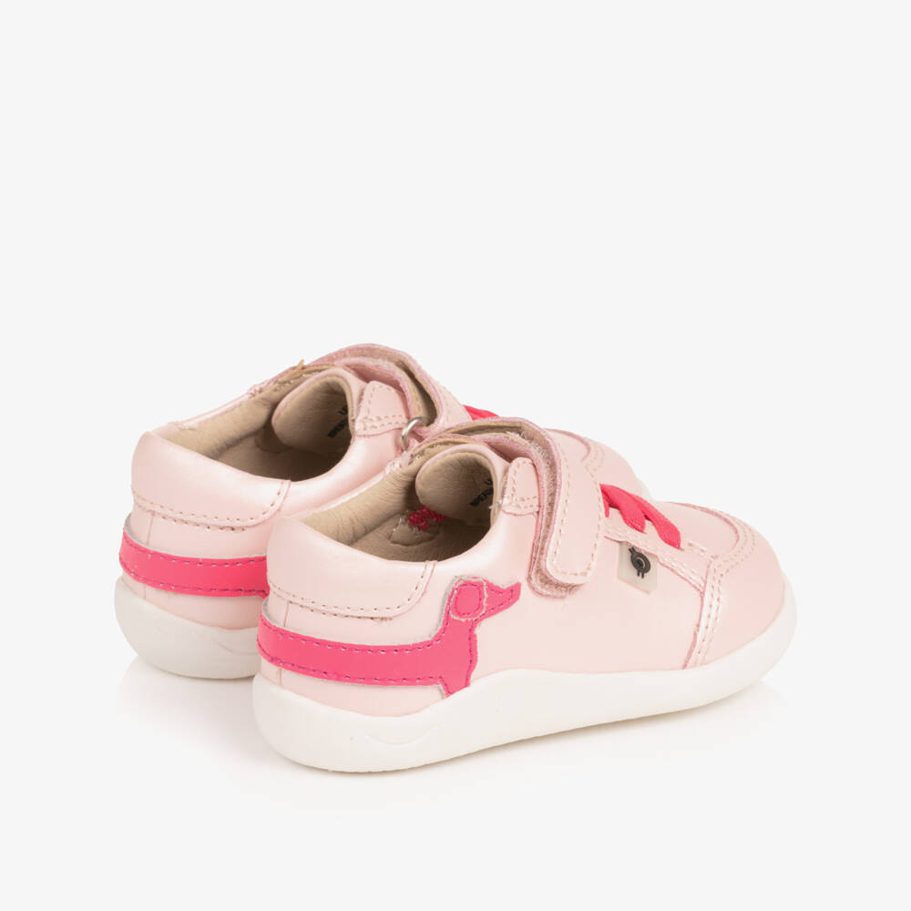 Old Soles-Girls Pink Leather First Walker Dachshund Trainers | Childrensalon Outlet