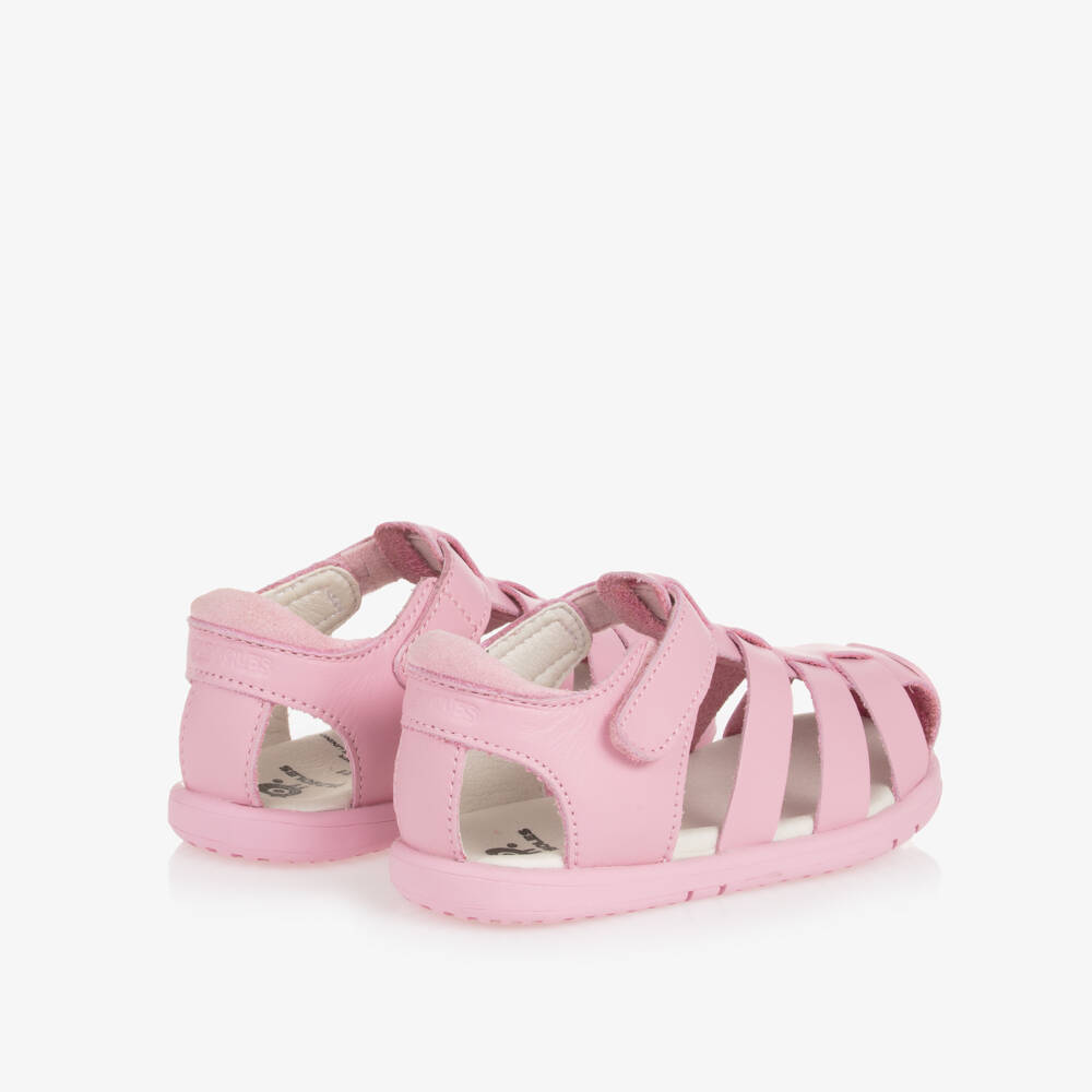 Old Soles-Girls Pink Leather First Walker Sandals | Childrensalon Outlet