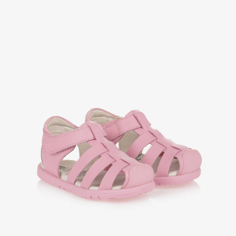 Old Soles-Girls Pink Leather First Walker Sandals | Childrensalon Outlet