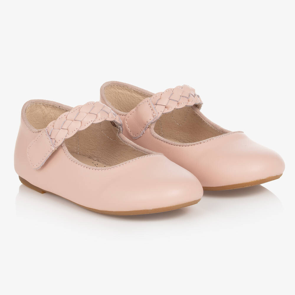 Old Soles - Girls Pink Leather Pumps | Childrensalon