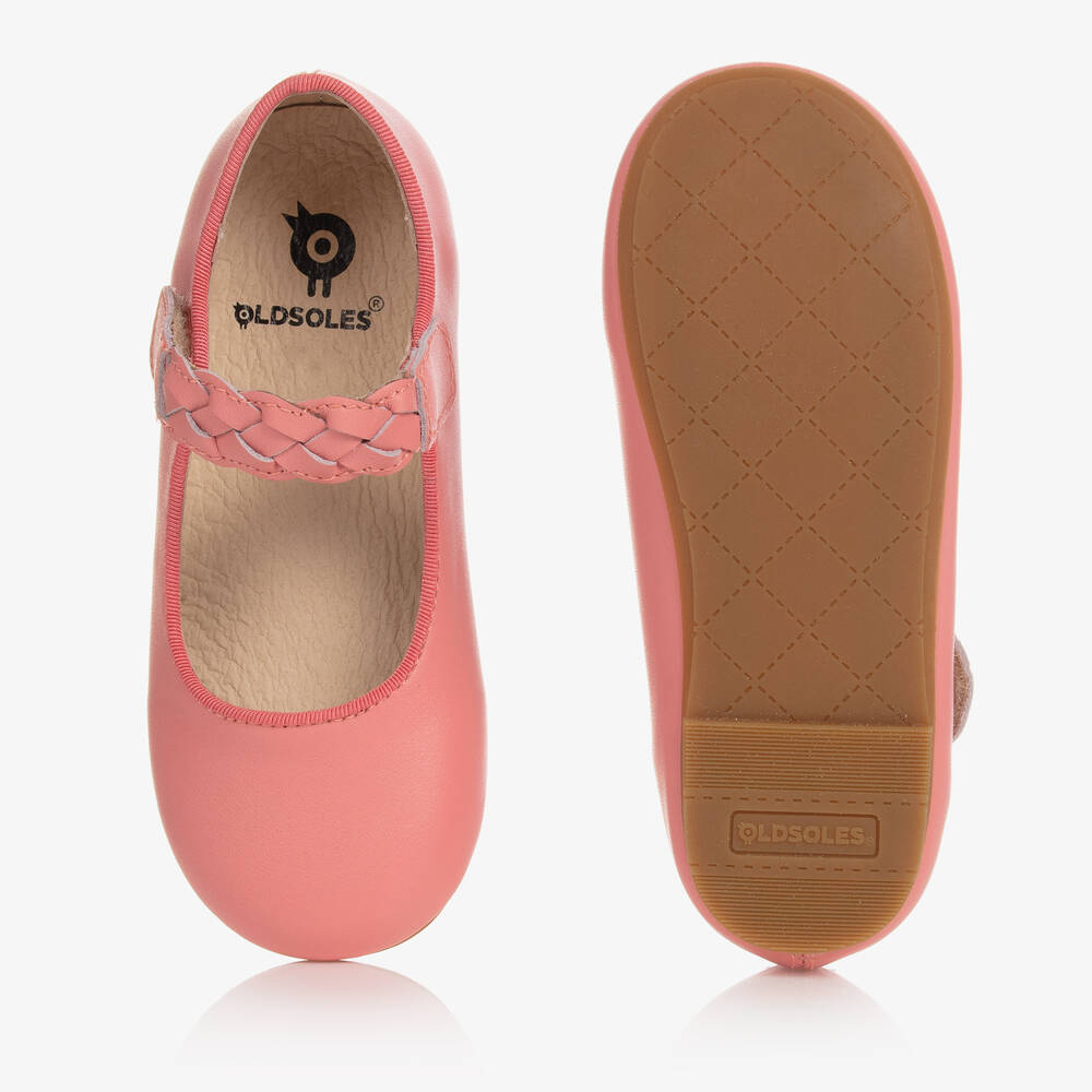 أولد سولز-حذاء جلد لون زهري للبنات | Childrensalon Outlet