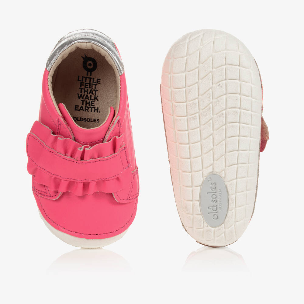 Old Soles-Girls Pink Leather Trainers | Childrensalon Outlet