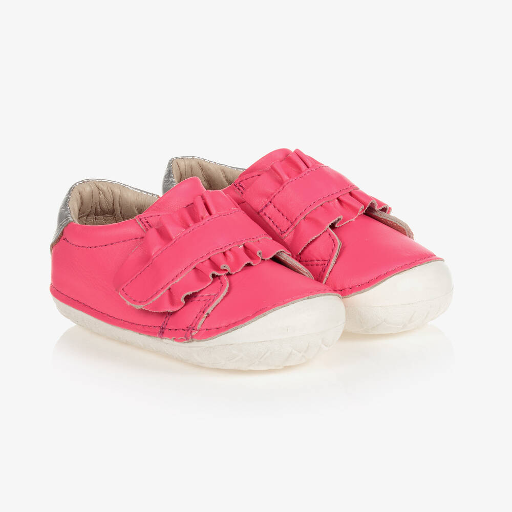 Old Soles - Girls Pink Leather Trainers | Childrensalon