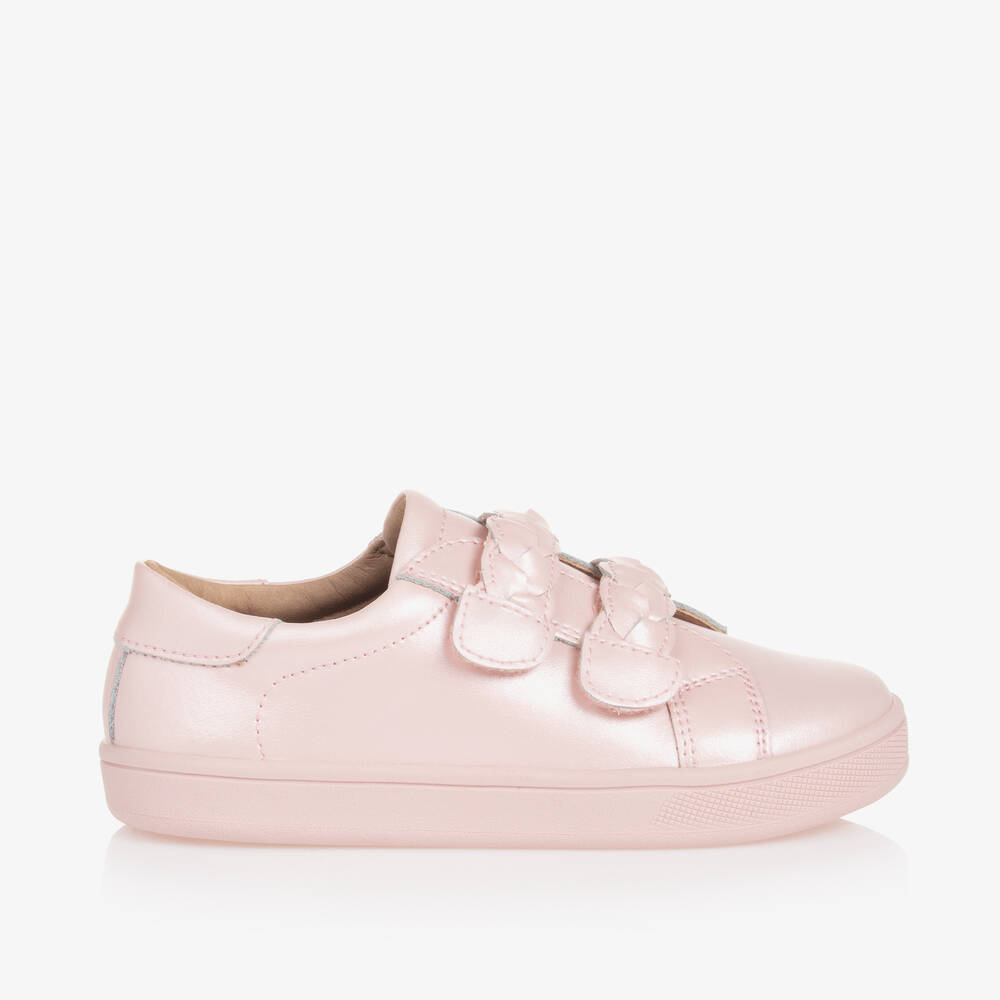 Old Soles Girls Pink Leather Trainers Childrensalon Outlet