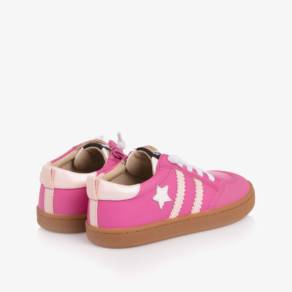 Old Soles-Girls Pink Star & Stripe Trainers | Childrensalon Outlet