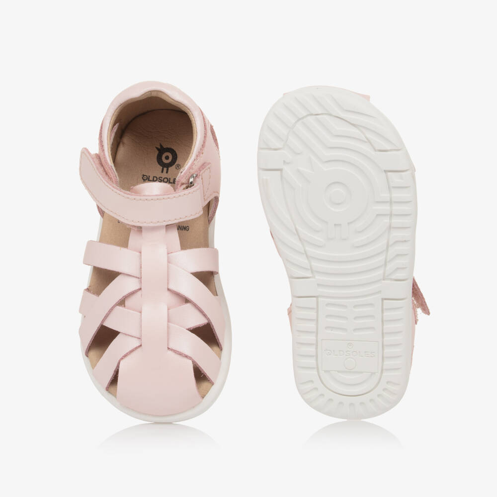 Old Soles-Girls Rose Leather First Steps Sandals | Childrensalon Outlet