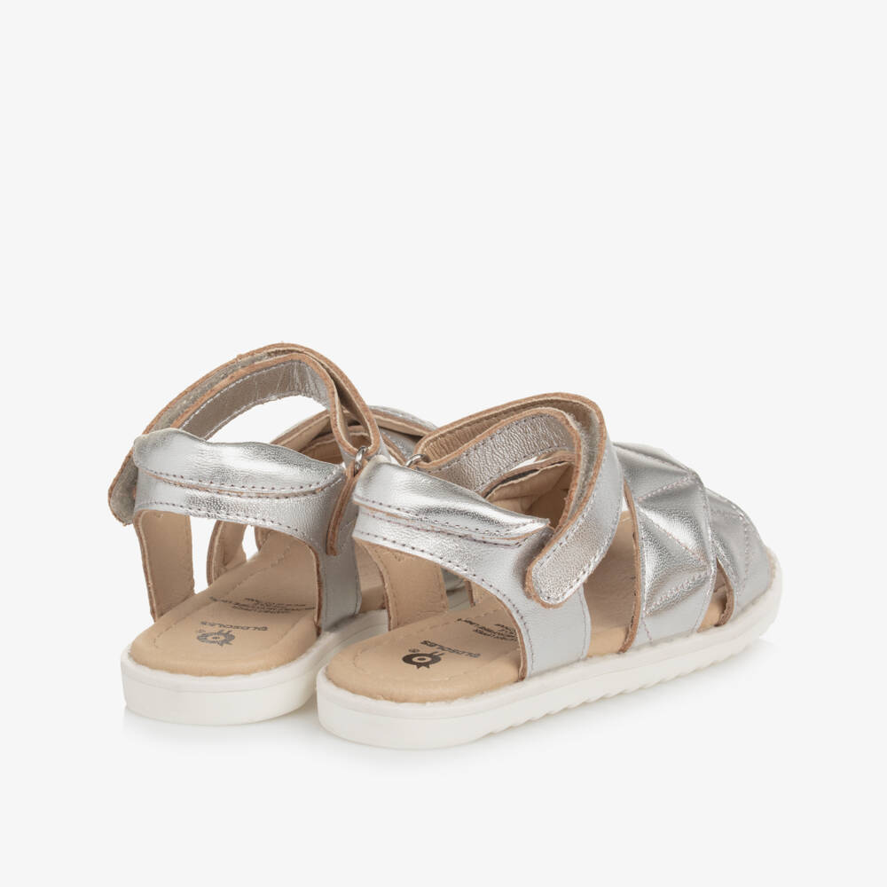 Old Soles-Girls Shimmering Silver Strap Sandals | Childrensalon Outlet