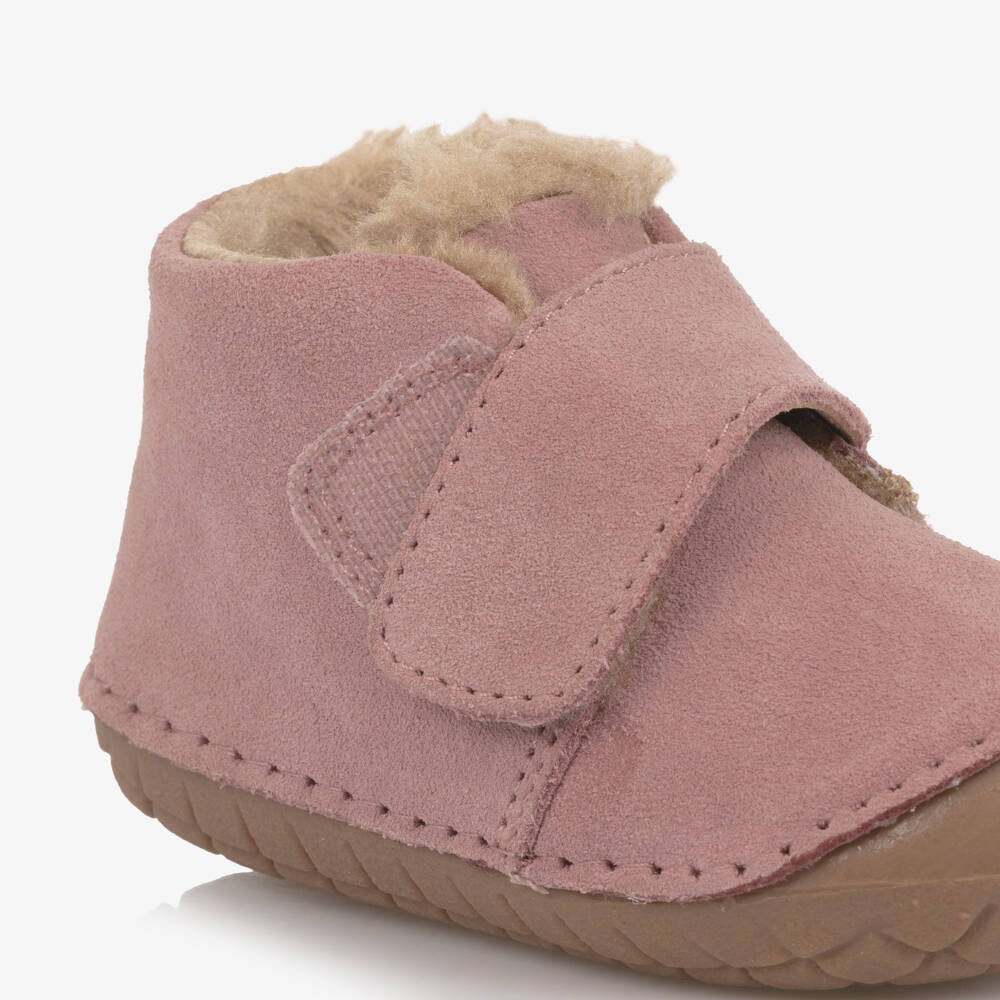 Old Soles-Girls Soft Blush Suede Walkers | Childrensalon Outlet