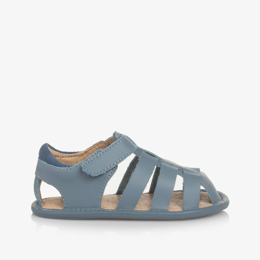 Old Soles-Girls Soft Leather Blue Strap Shoes | Childrensalon Outlet
