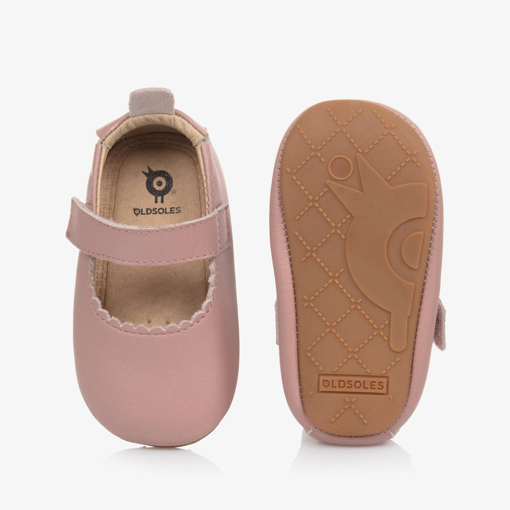 Old Soles-Girls Soft Pink Leather Walkers | Childrensalon Outlet