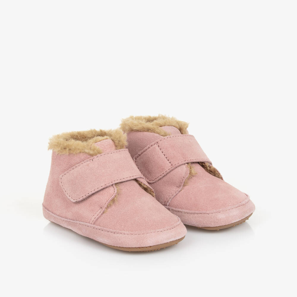 Old Soles-Girls Soft Pink Suede Walkers | Childrensalon Outlet