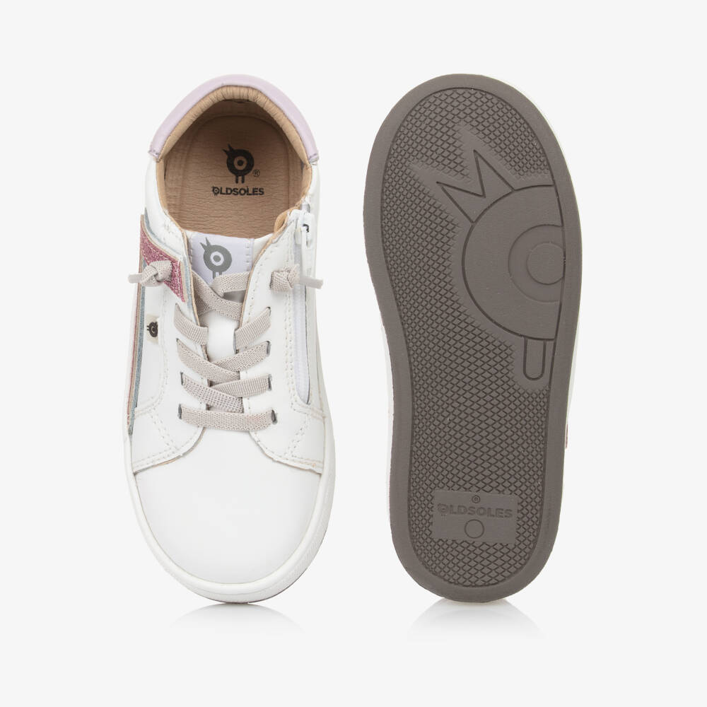 Old Soles-Girls Sparkling Ivory & Blush Sneakers | Childrensalon Outlet