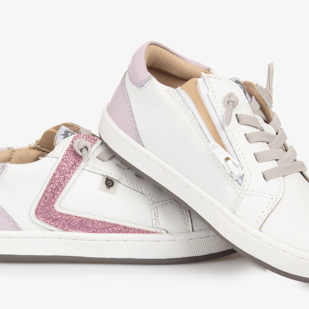 Old Soles-Girls Sparkling Ivory & Blush Sneakers | Childrensalon Outlet
