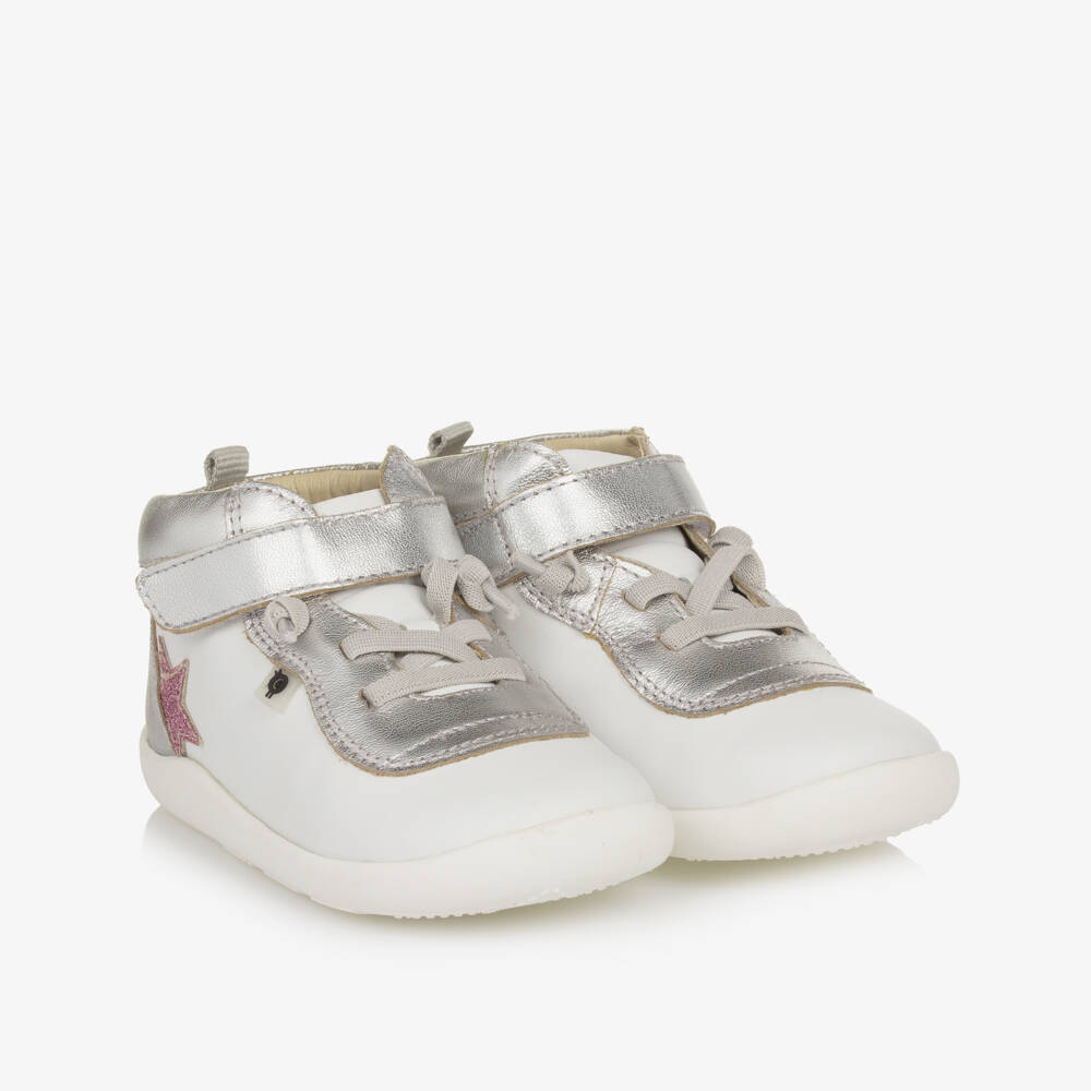 Old Soles-Белые кожаные первые шаги для девочек | Childrensalon Outlet