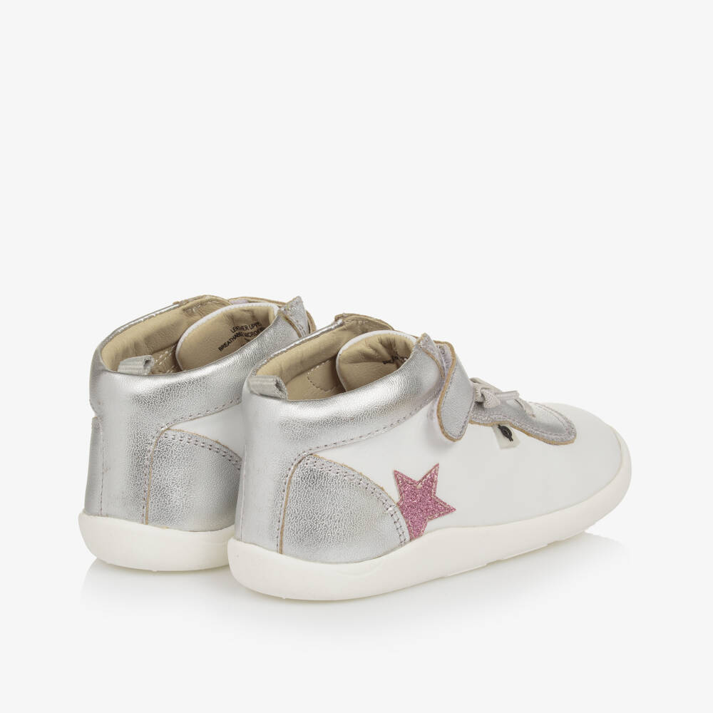 Old Soles-Girls White Leather First Steps | Childrensalon Outlet
