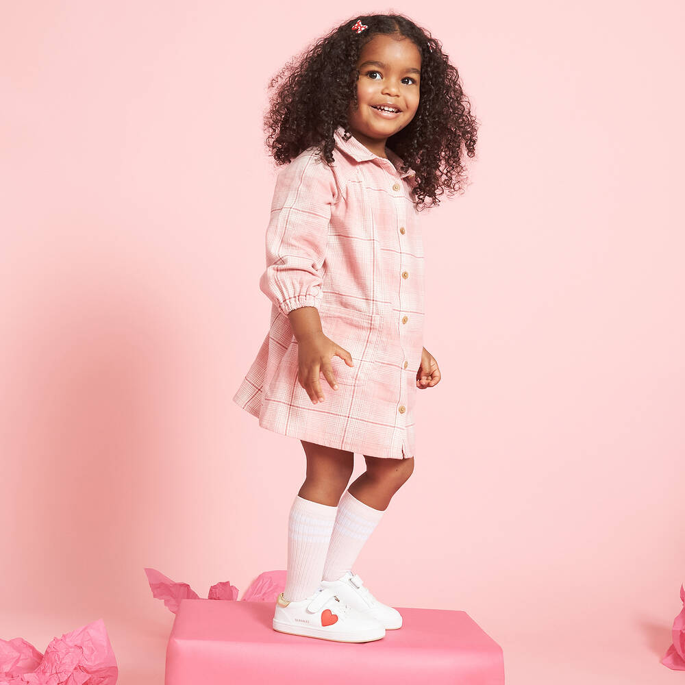 Old Soles-Girls White Leather Heart Trainers | Childrensalon Outlet