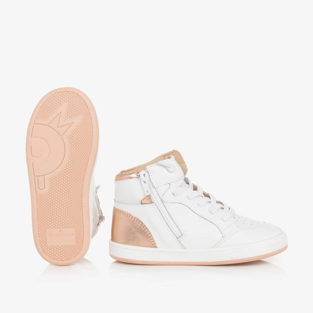 Old Soles-حذاء رياضي جلد لون أبيض للبنات | Childrensalon Outlet