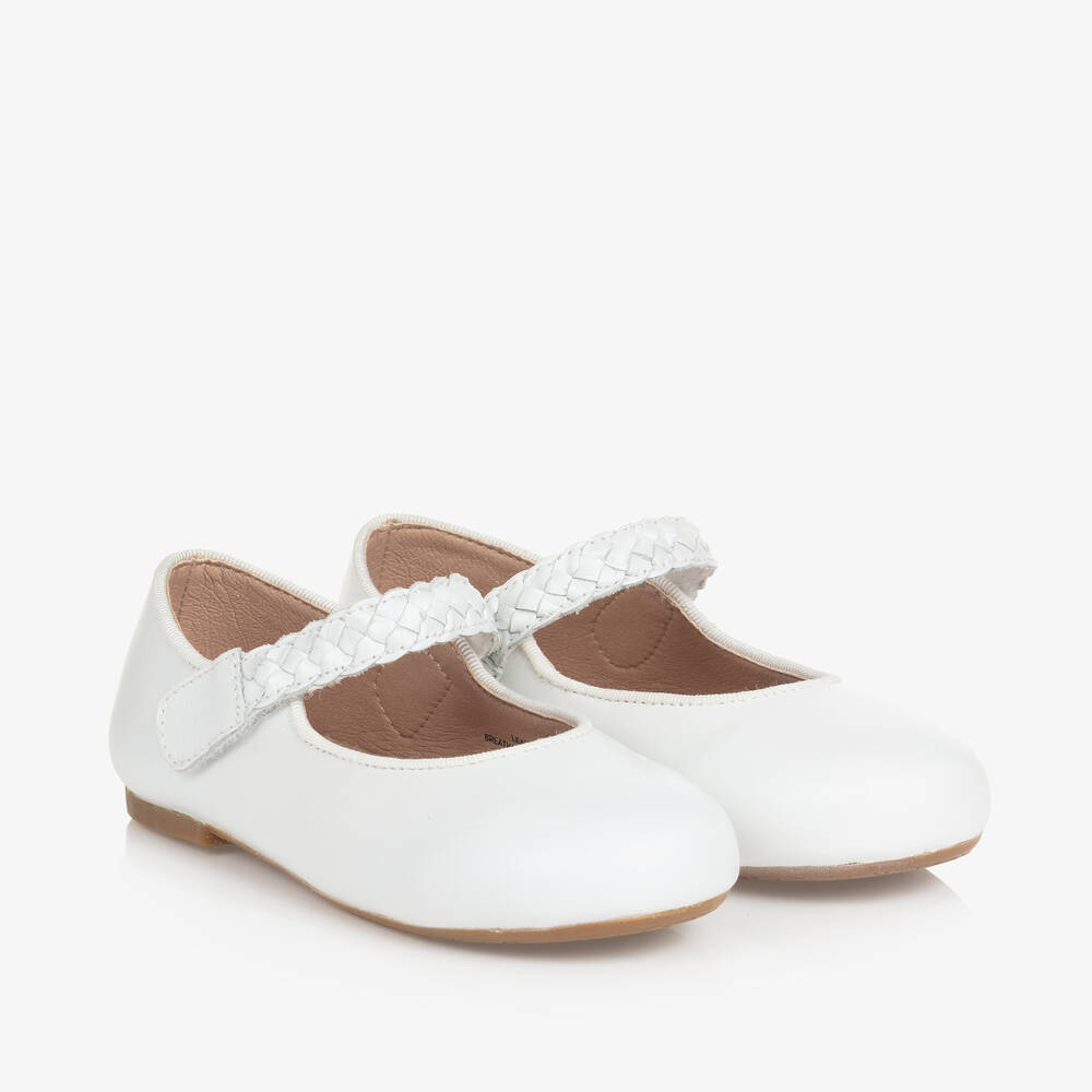Old Soles-Girls White Leather Pumps | Childrensalon Outlet