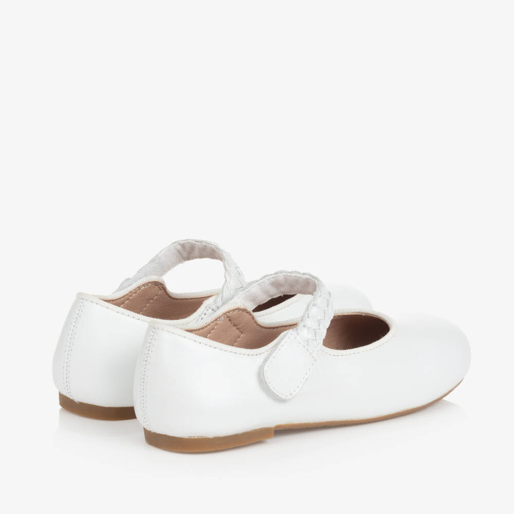 Old Soles-Girls White Leather Pumps | Childrensalon Outlet