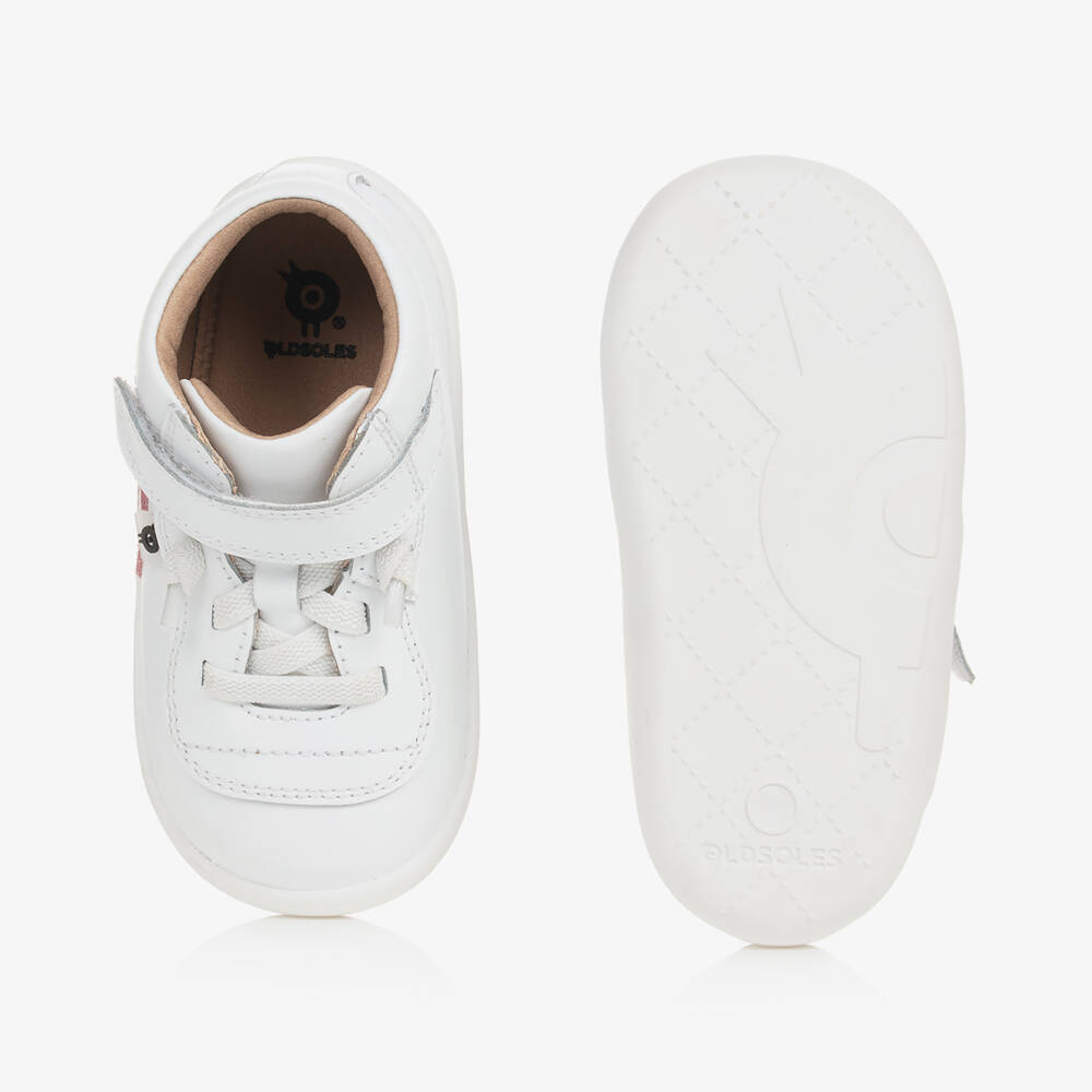 Old Soles-Girls White Leather Trainer Shoes | Childrensalon Outlet