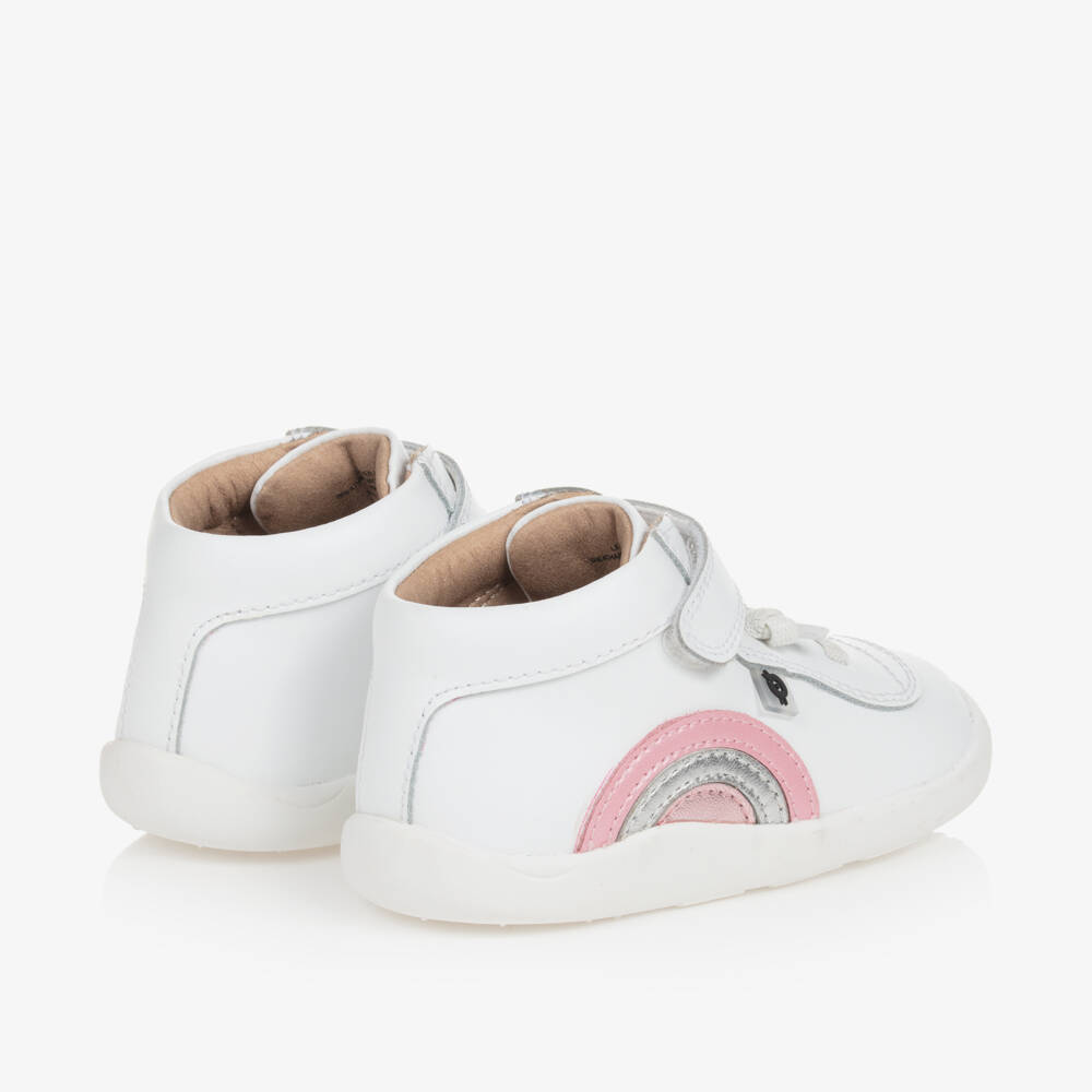 Old Soles-Girls White Leather Trainer Shoes | Childrensalon Outlet