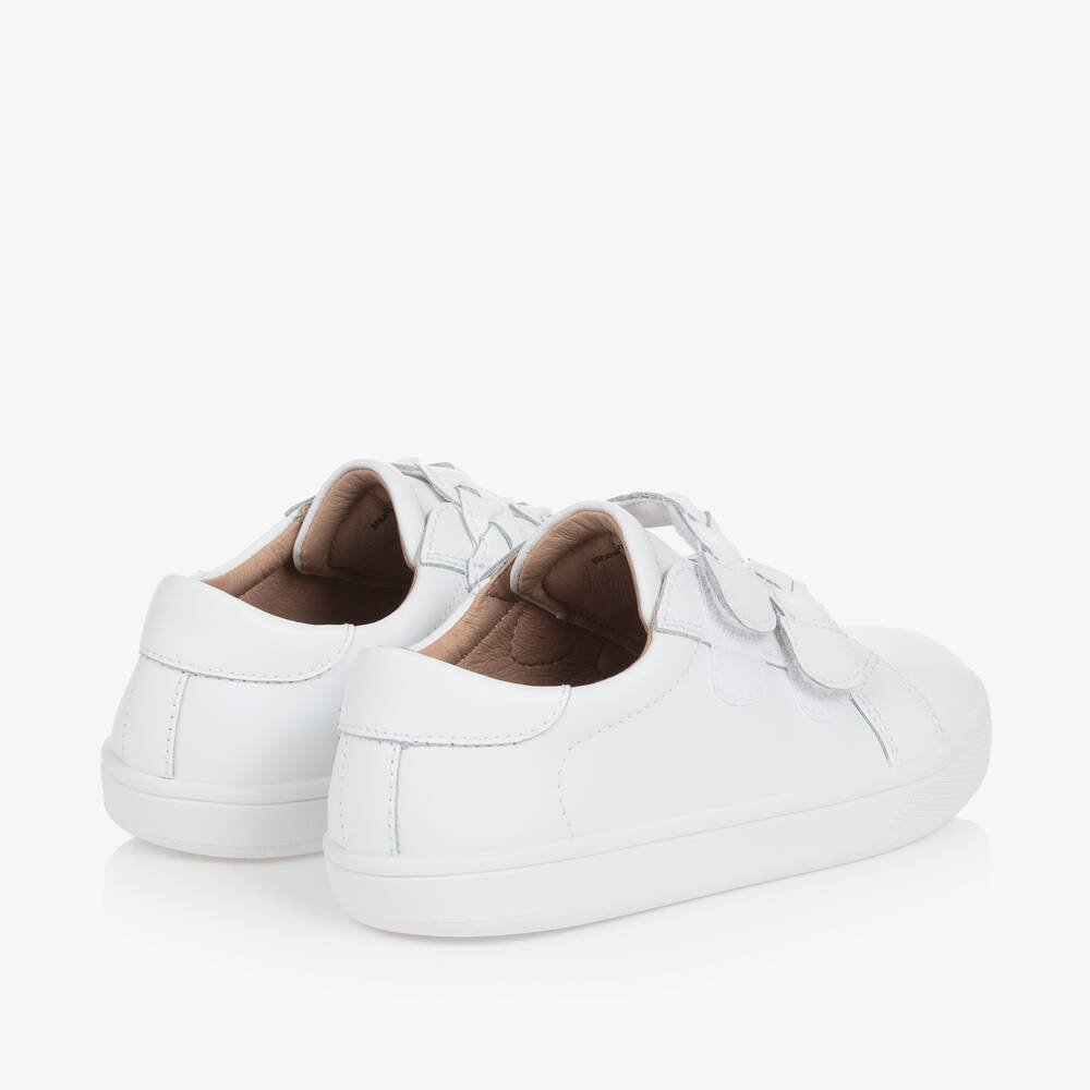 Old Soles Girls White Leather Trainers