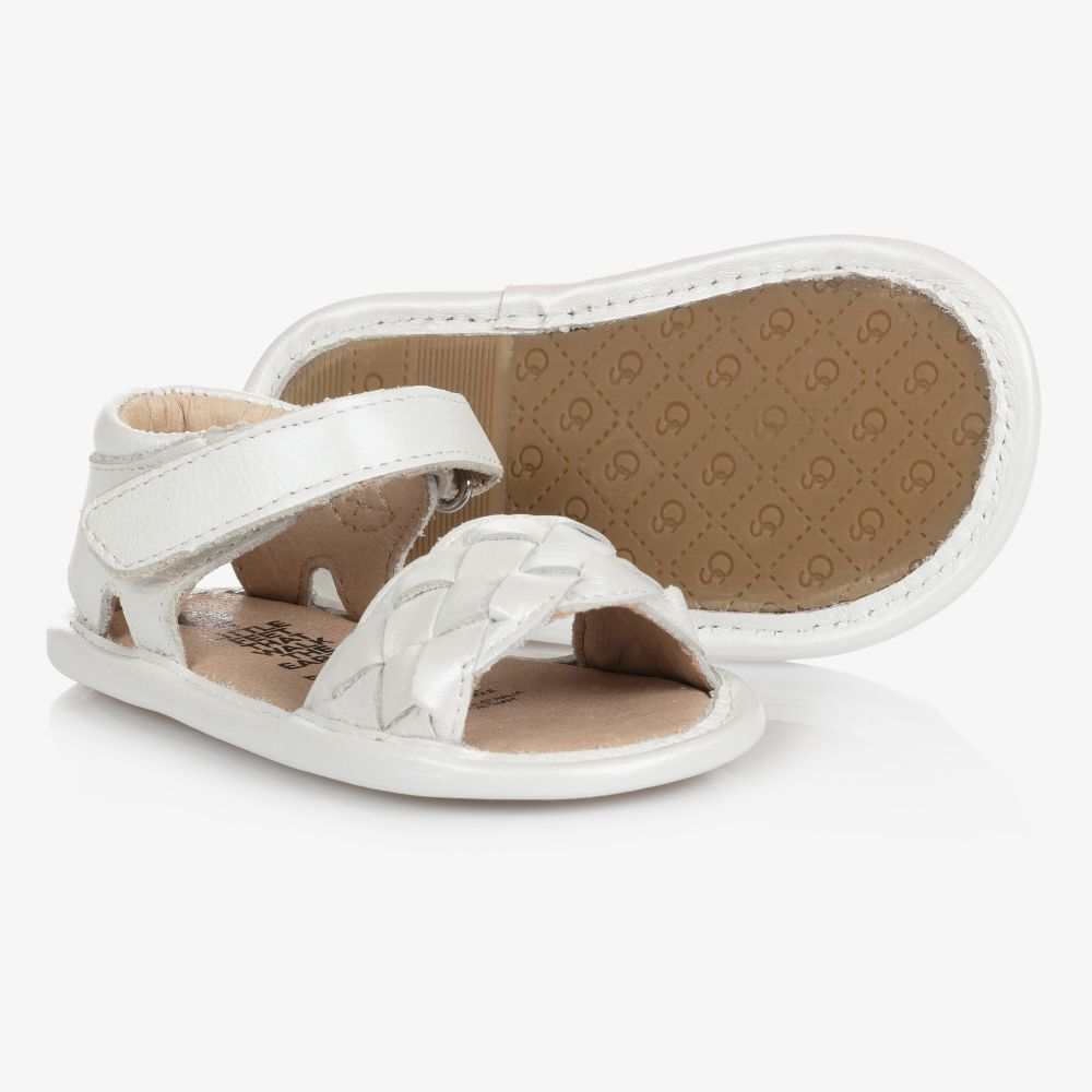 Old Soles - Girls White Pre-Walker Sandals | Childrensalon