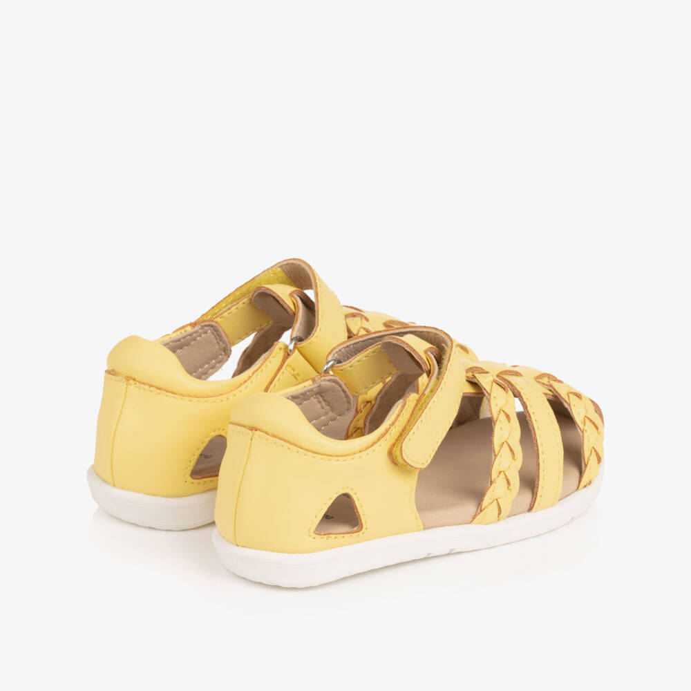Old Soles-Girls Yellow Leather First Walker Sandals | Childrensalon Outlet