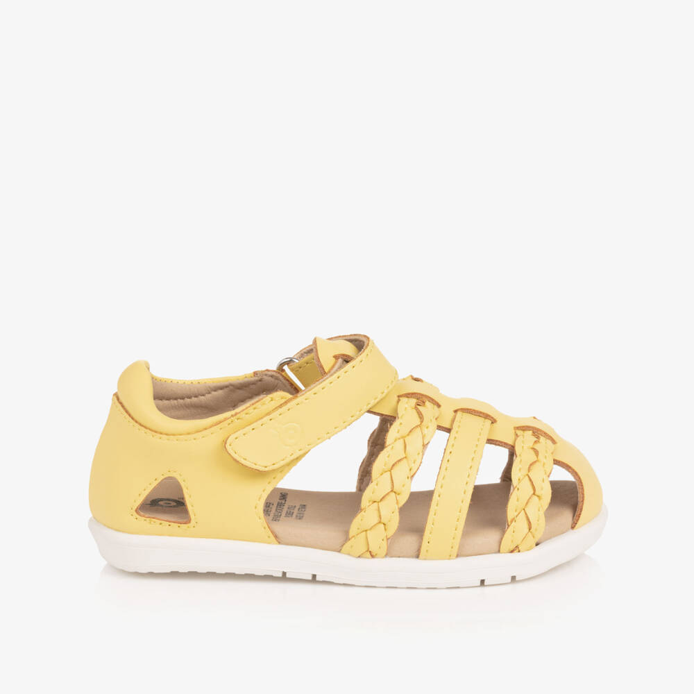 Old Soles-Girls Yellow Leather First Walker Sandals | Childrensalon Outlet