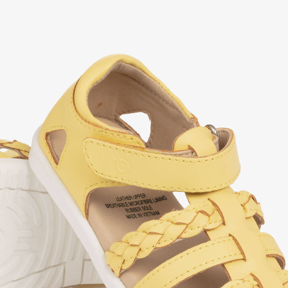 Old Soles-Girls Yellow Leather First Walker Sandals | Childrensalon Outlet