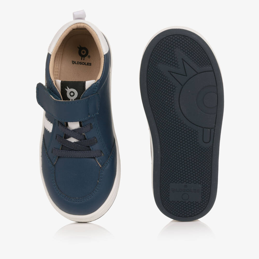 Old Soles-Gold Leather Trainers with Stars & Stripes | Childrensalon Outlet