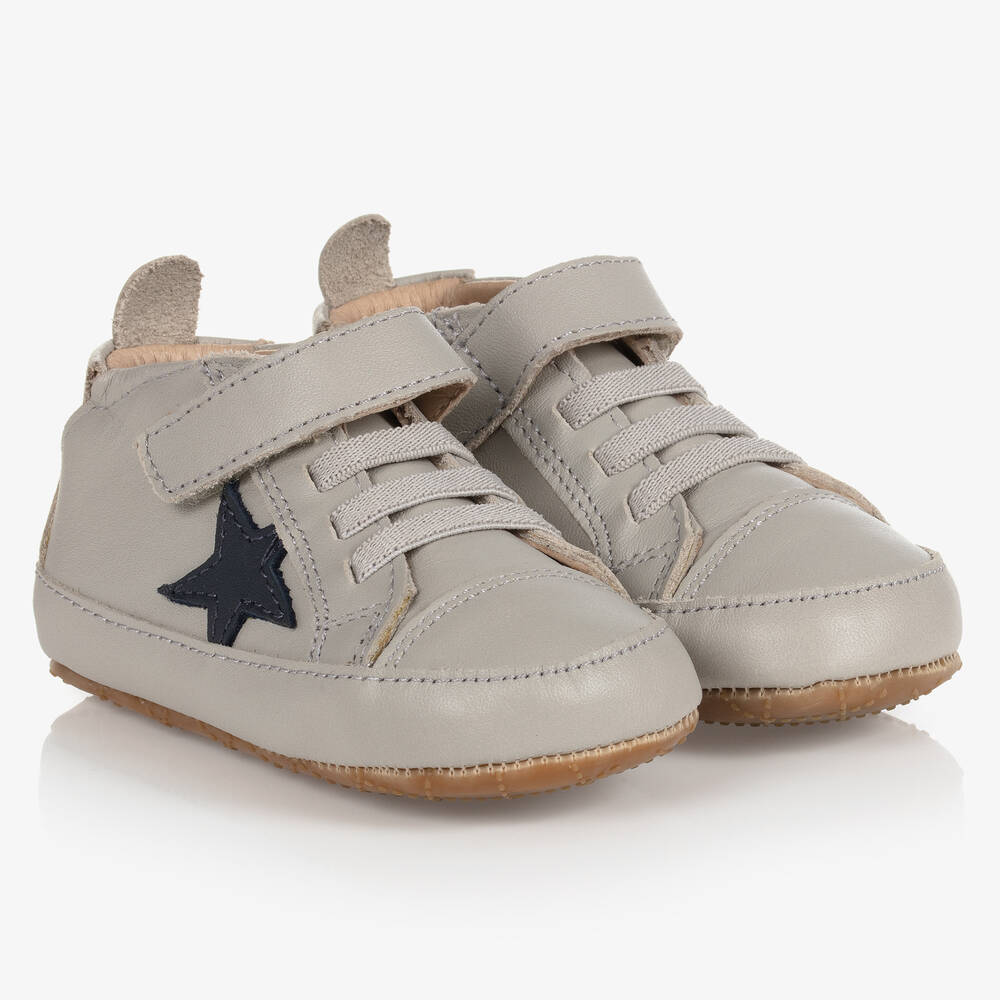 Old Soles - Grey Pre-Walker Baby Shoes | Childrensalon