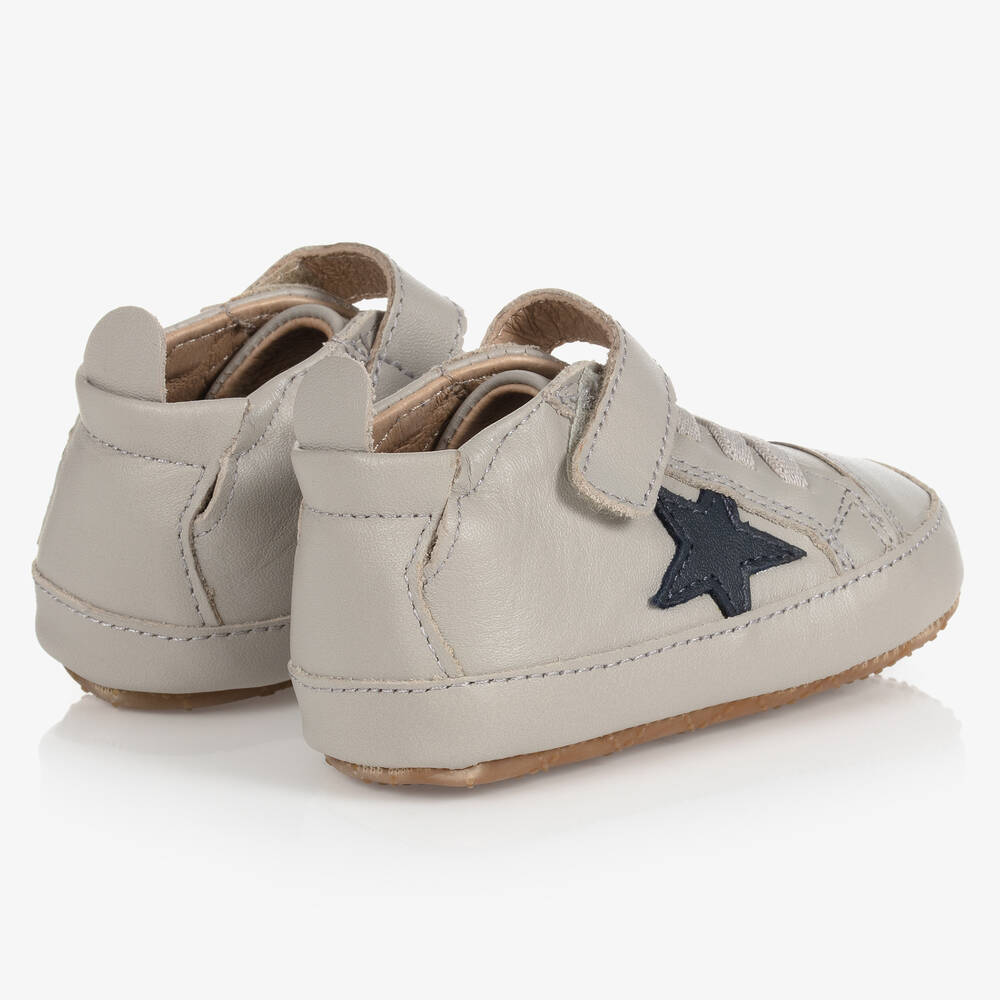 Old Soles - Grey Pre-Walker Baby Shoes | Childrensalon Outlet