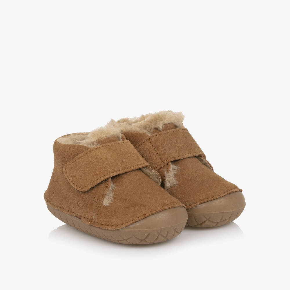 Old Soles-Junior Brown Suede Walker Shoes | Childrensalon Outlet